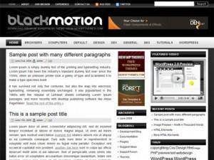 Black Motion Free WordPress Theme