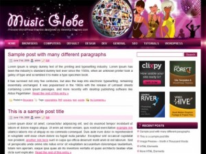 Music Globe Free WordPress Theme
